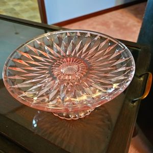 Depression Era small glass cake stand